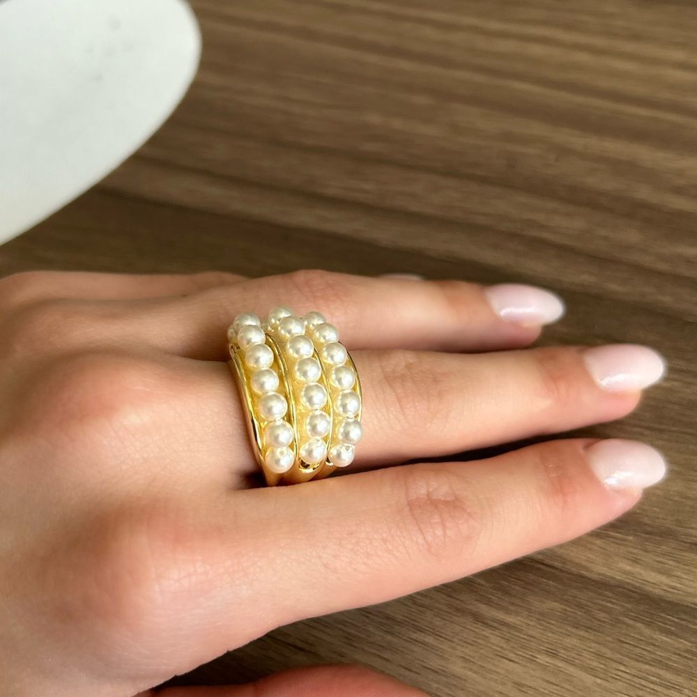 Elegant Pearl Ring Q452 - Picture 5 of 7